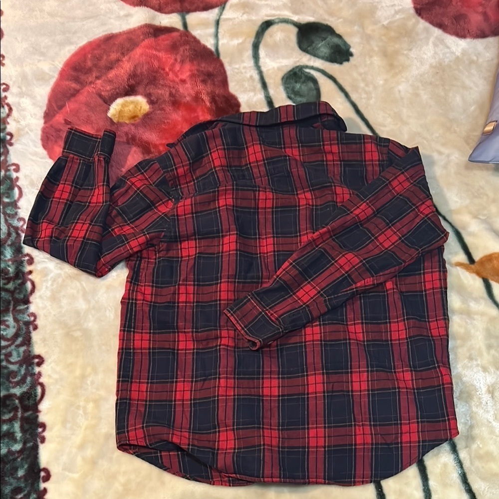 Classic Red and Black Button Down Shirt - Picture 2 of 2